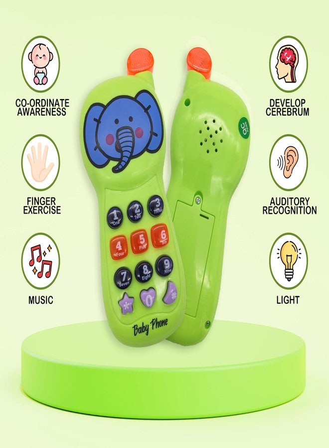 في جراسب هاتف محمول VGRASSP بتصميم كلاسيكي واقعي، لعبة تمثيلية للأطفال الصغار والرضع مع ضوء وامض وموسيقى ديناميكية - هدية للأولاد والبنات - متعدد الألوان (اللون والتصميم حسب المخزون) - Image 5